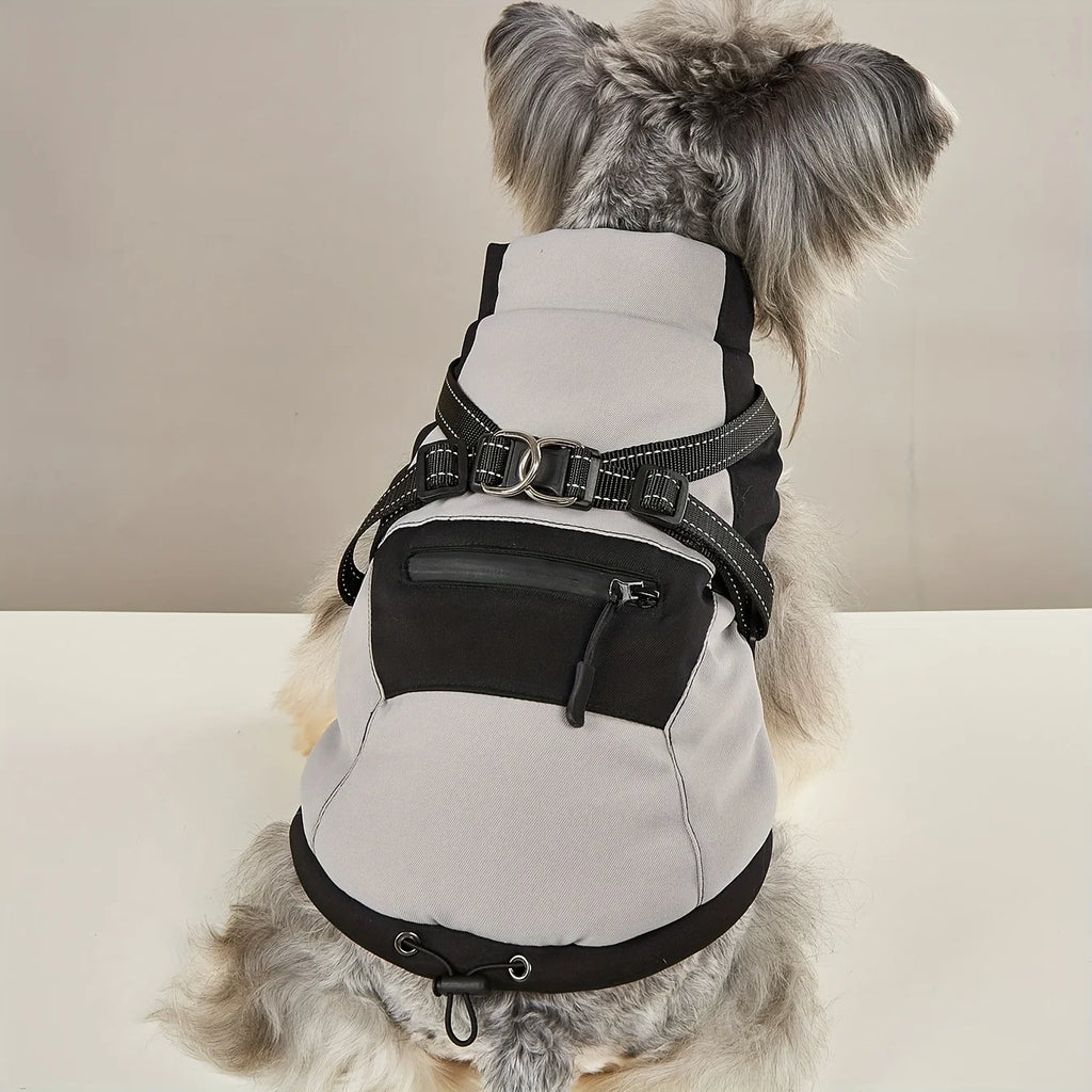 Waterproof Winter Dog Jacket with Harness – Warm Outdoor Coat for Small & Medium Dogs