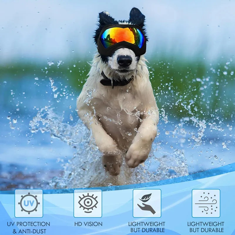 Large Dog Sunglasses – Adjustable Goggles for Medium & Large Dogs