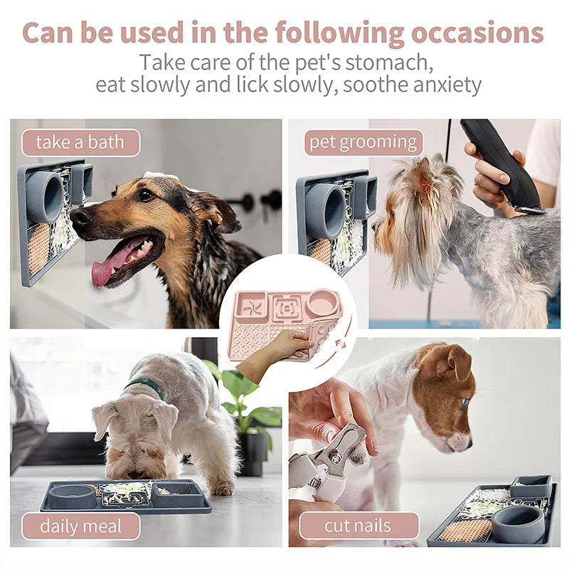 Dog Licking Pad – Slow Feeder & Calming Suction Mat for Dogs and Cats