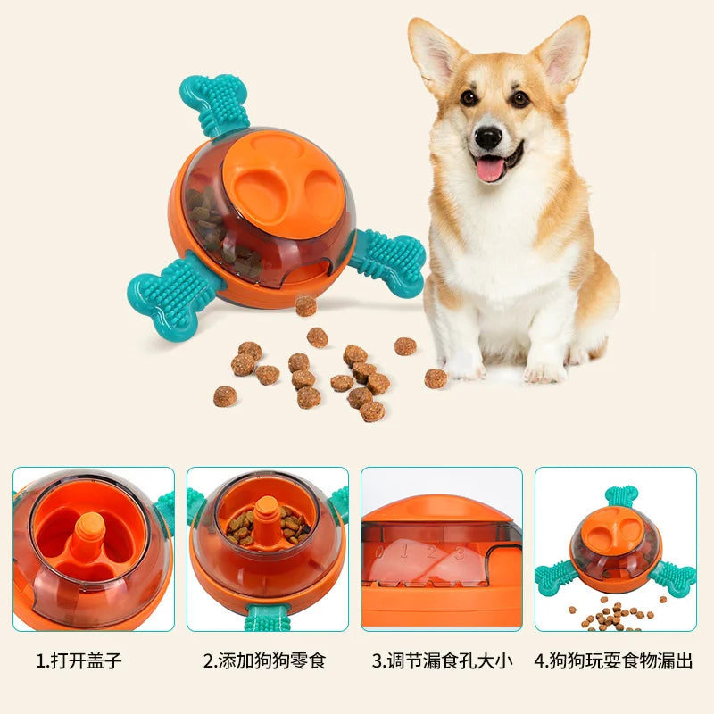 UFO-Shaped Tumbler Toy – Interactive Food Dispenser & Chew Toy for Dogs and Cats