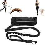 Hands-Free Dog Leash with Waist Bag – Reflective Elastic Running & Walking Leash