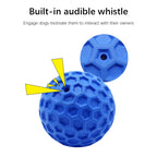 Honeycomb Rubber Dog Ball – Bite-Resistant Sound Toy for Play & Teeth Cleaning