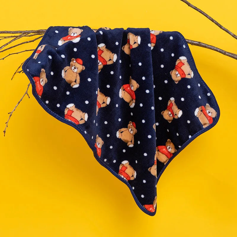 Soft Plush Pet Blanket – Warm & Breathable Coral Fleece for Dogs and Cats