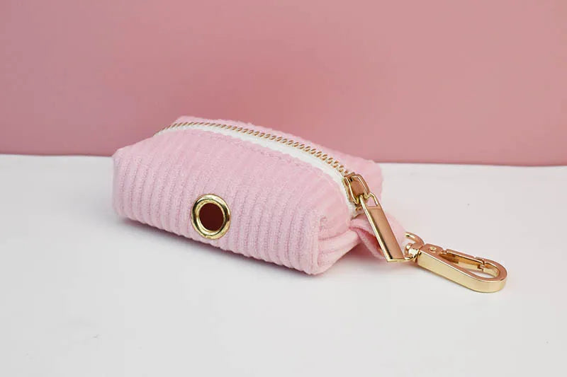 Pink Corduroy Personalized Dog Collar, Leash & Harness Set