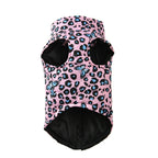 Leopard Print Winter Dog Jacket – Warm, Windproof & Stylish with D-Ring Design