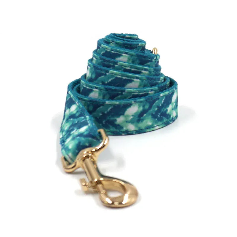 DDPaws Leash / XS Blue tie-dye Printed Set