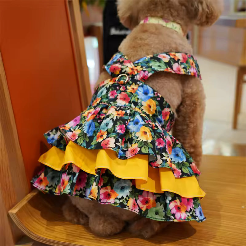 Floral Cotton Dog Dress