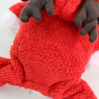 Christmas Elk Dog Hoodie – Warm Coral Velvet Winter Outfit for Small Dogs