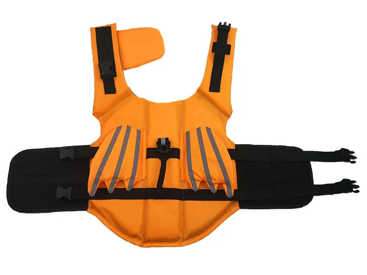 Dog Life Jacket – High Buoyancy Safety Vest with Adjustable Straps and Rescue Handle