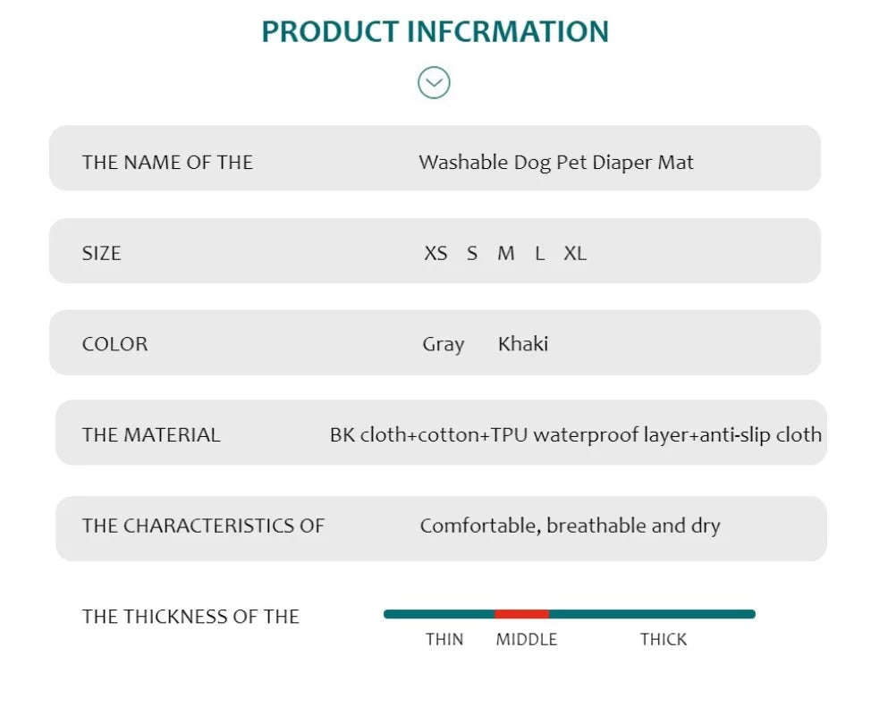 Reusable Waterproof Dog Pee Pad – Washable Absorbent Pet Training Mat