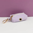 Purple Corduroy Dog Collar Leash and Harness Set