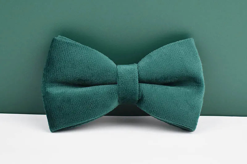 Green Velvet Personalized Dog Collar, Leash & Harness Set