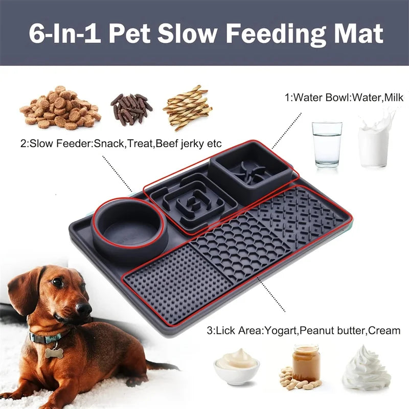Dog Licking Pad – Slow Feeder & Calming Suction Mat for Dogs and Cats
