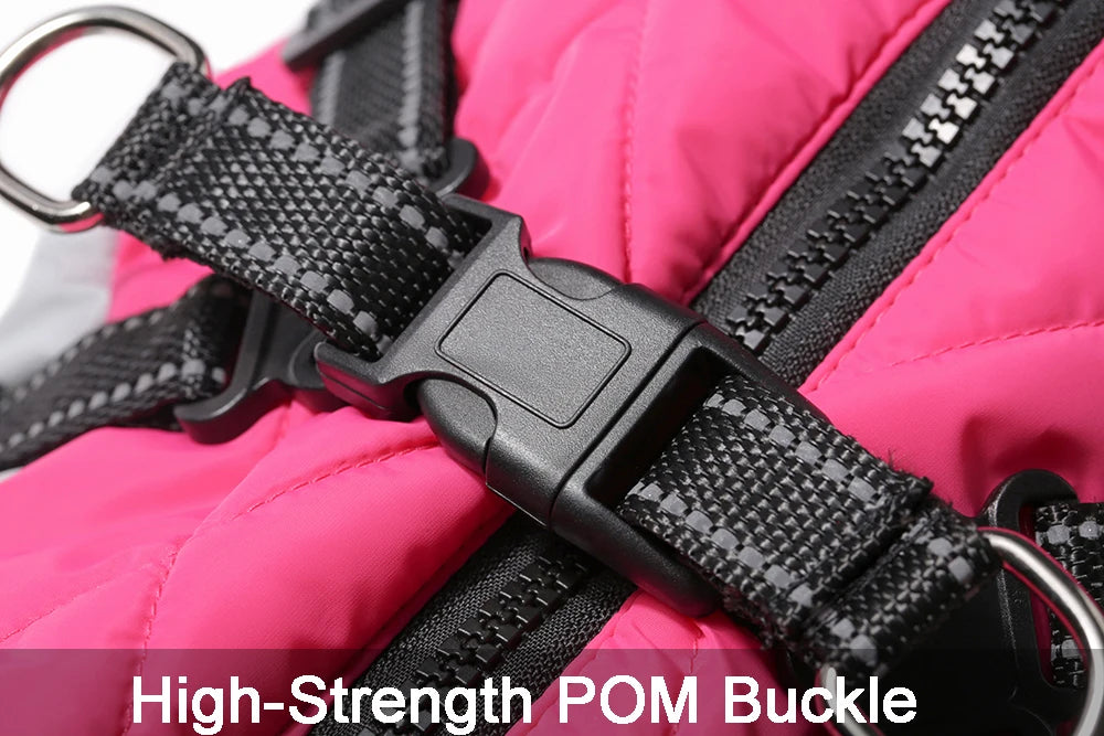 Waterproof Dog Jacket with Harness – Warm Winter Coat for Small to Large Dogs