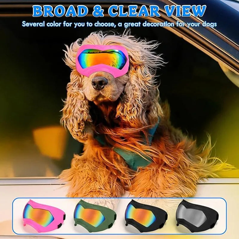 Large Dog Sunglasses – Adjustable Goggles for Medium & Large Dogs