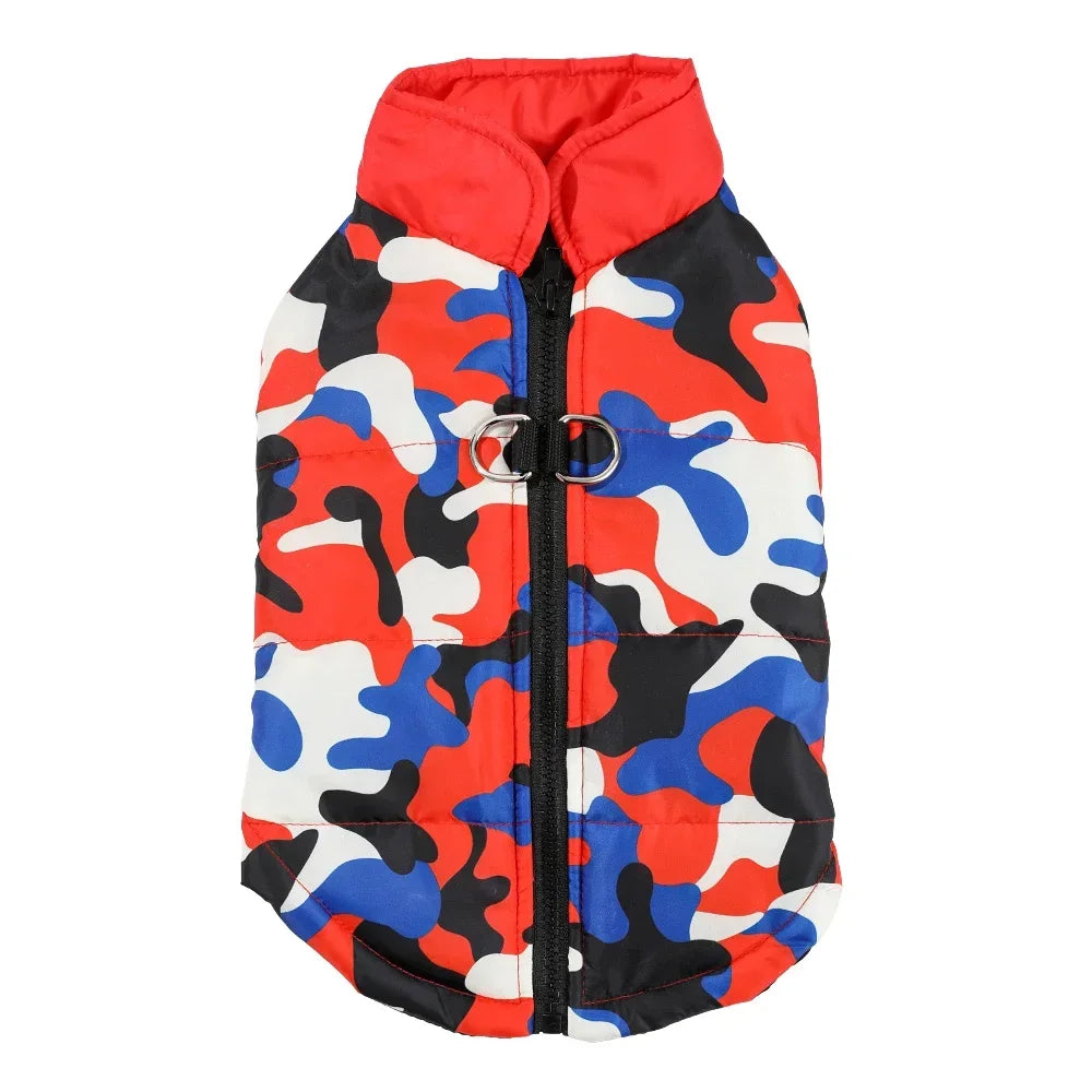 Waterproof Dog Coat – Warm Winter Jacket with D-Ring for Small & Medium Pets