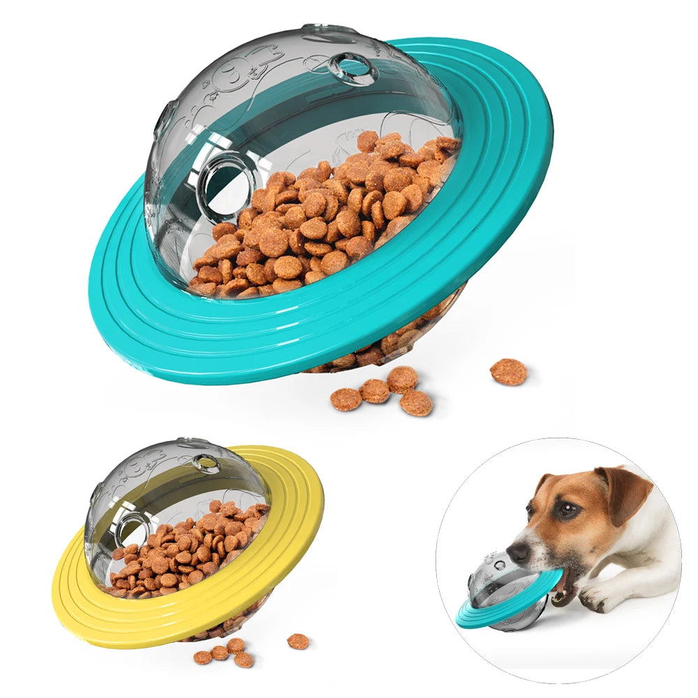 Interactive Flying Disc Dog Toy – IQ Training & Slow Feeder Food Dispenser