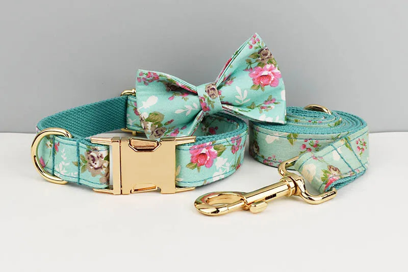 Personalized Dog Collar, Leash & Harness Set