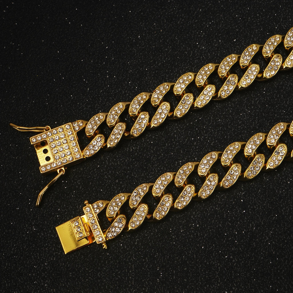 Diamond Cuban Chain Dog Collar – Luxury Pet Jewelry with Secure Buckle