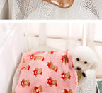 Soft Plush Pet Blanket – Warm & Breathable Coral Fleece for Dogs and Cats