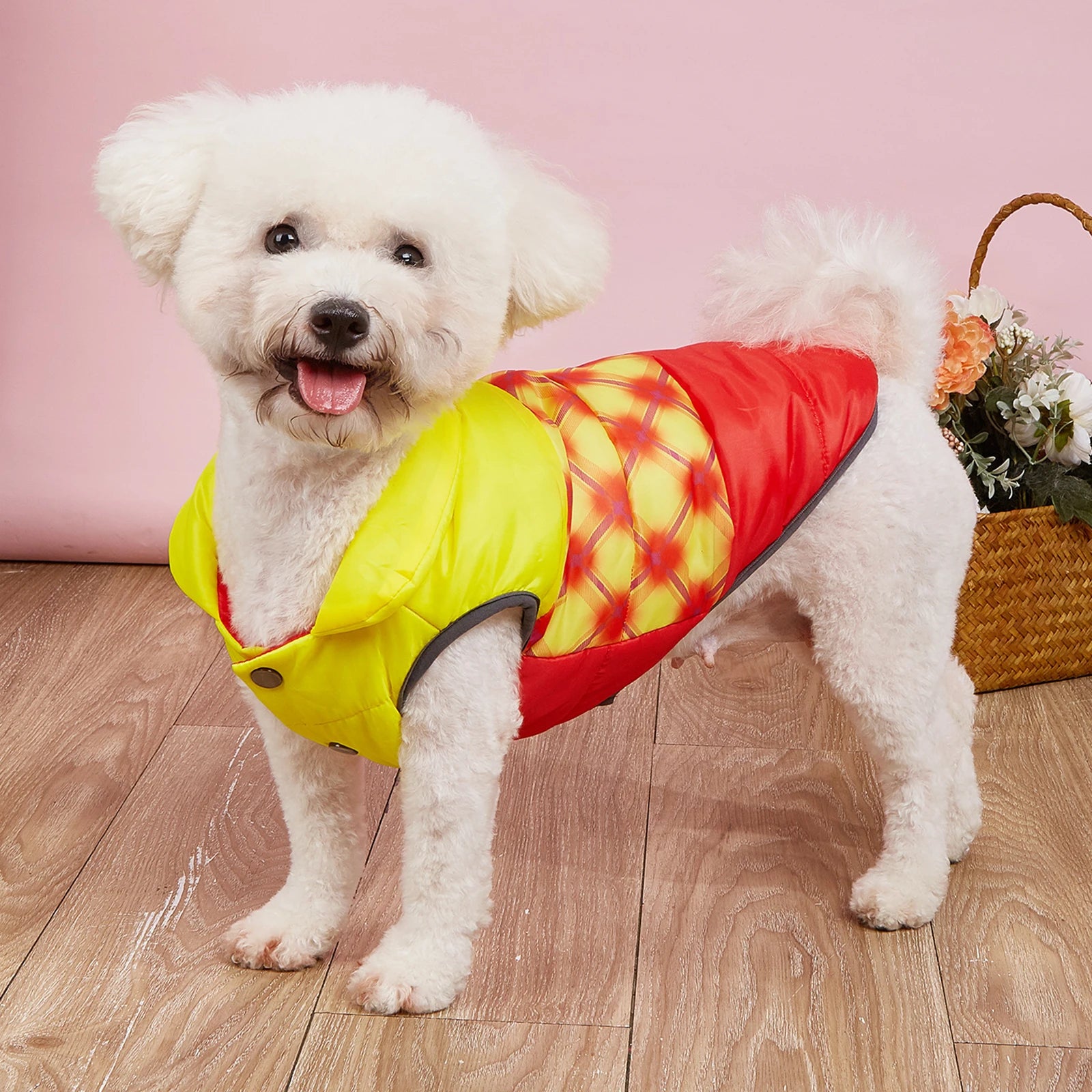 Winter Dog Vest Coat – Windproof Double-Layer Fleece Jacket for Small & Medium Dogs