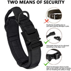 Heavy-Duty Tactical Dog Collar & Leash Set – Adjustable Military-Grade Design for All Dogs