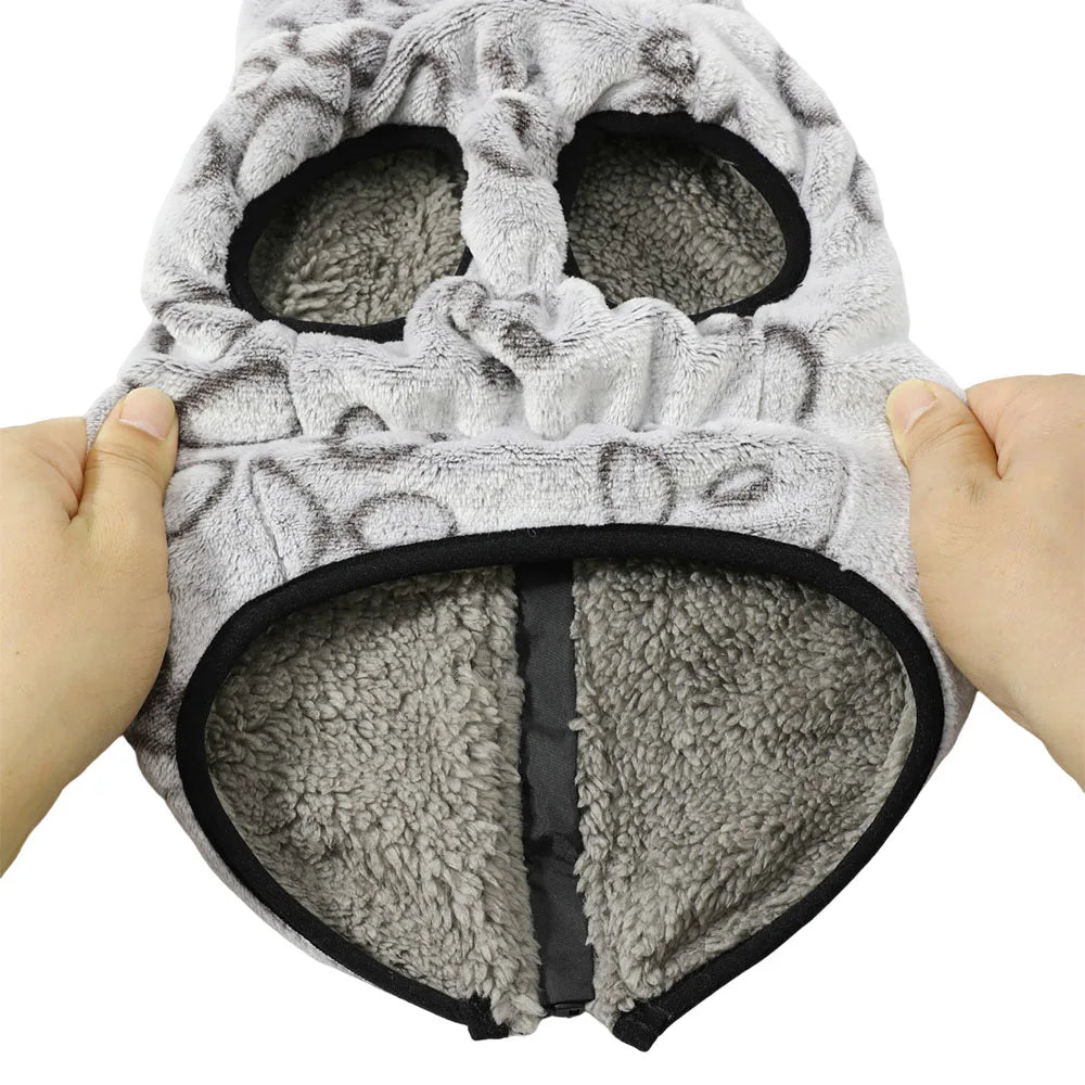 Fleece Winter Dog Jacket – Warm Adjustable Vest with D-Ring for Small Dogs