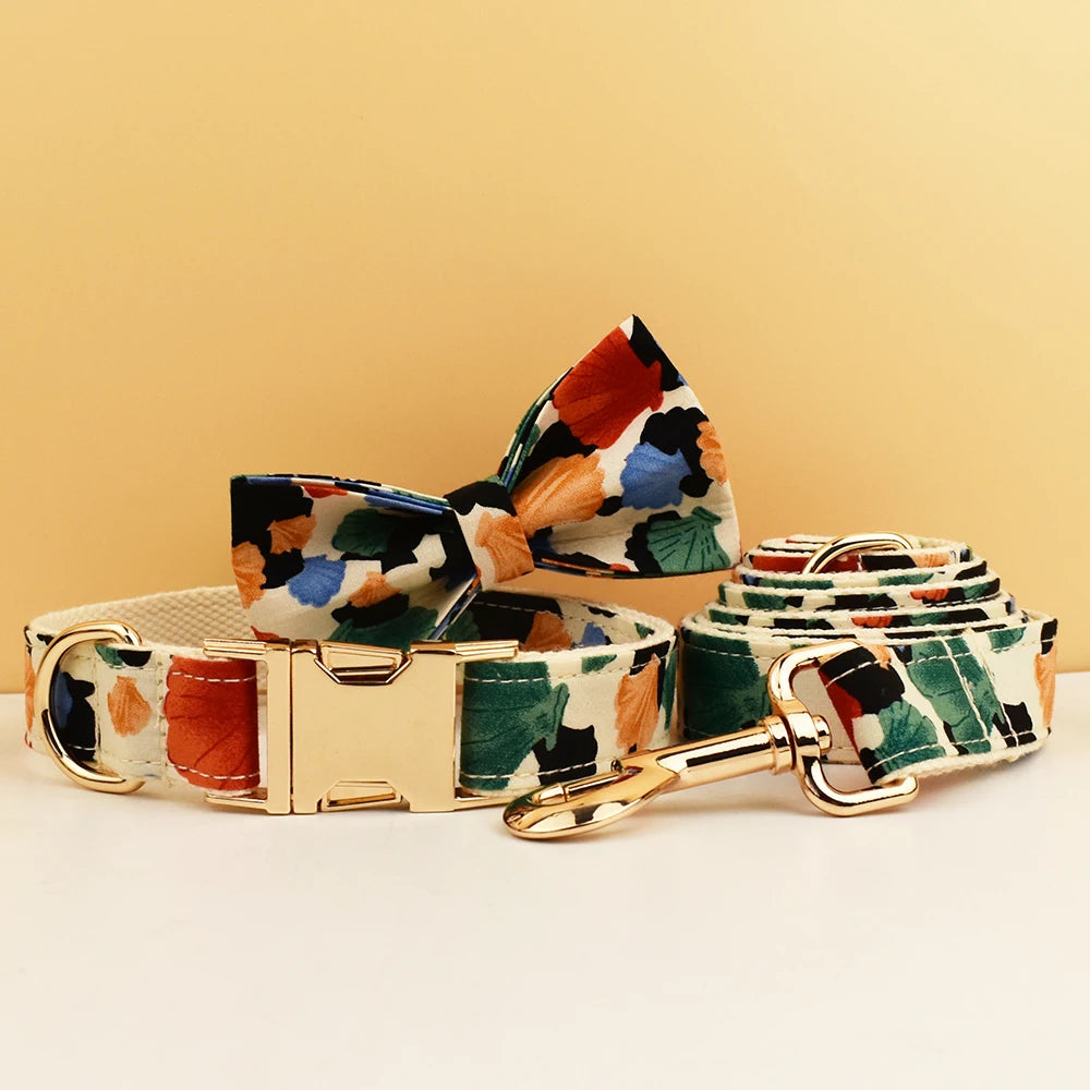 Personalized Dog Collar, Leash & Harness Set