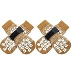 Anti-Slip Dog Socks with Adjustable Straps – 4Pcs Set for Indoor Paw Protection
