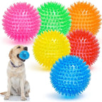 Squeaky Spiky Dog Ball – Durable Chew Toy for Teething Puppies & Aggressive Chewers
