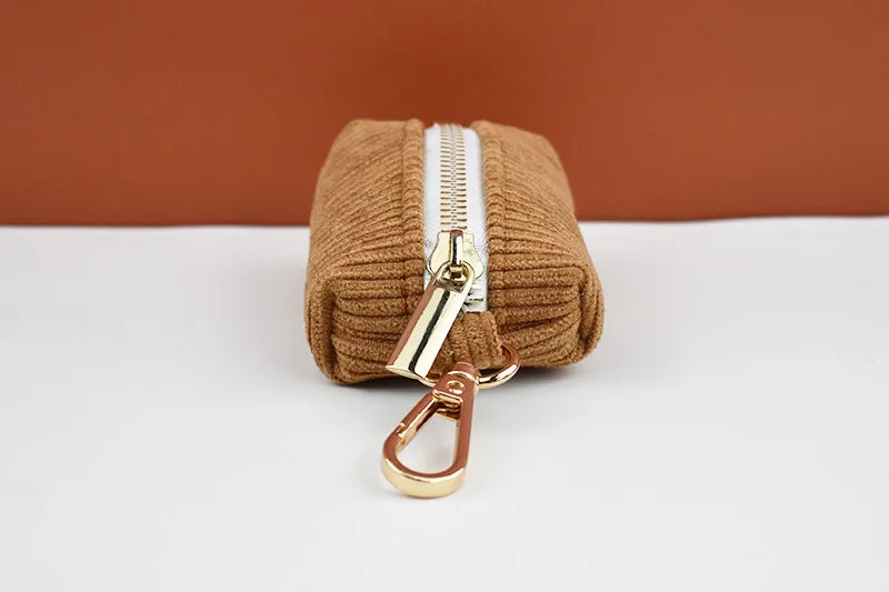 Caramel Corduroy Personalized Dog Collar, Leash & Harness Set