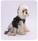 Fleece Hooded Dog Winter Coat – Soft Plush Cotton Vest for Warmth and Comfort