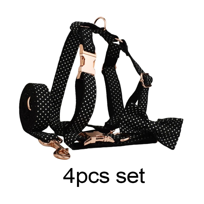 Personalized Dog Collar, Leash & Harness Set