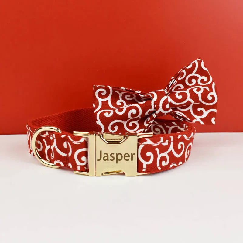 DDPaws  Bow collar01 / XS（old） Custom Soft Collars Pet Accessories with Personalized Dog Collar Leashes Harness Bow Tie