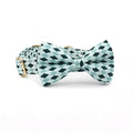 DDPaws  Bowtie Collar / XS Designed Green Argyle Plaid Set [Made-to-Order]