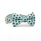 DDPaws  Bowtie Collar / XS Designed Green Argyle Plaid Set [Made-to-Order]
