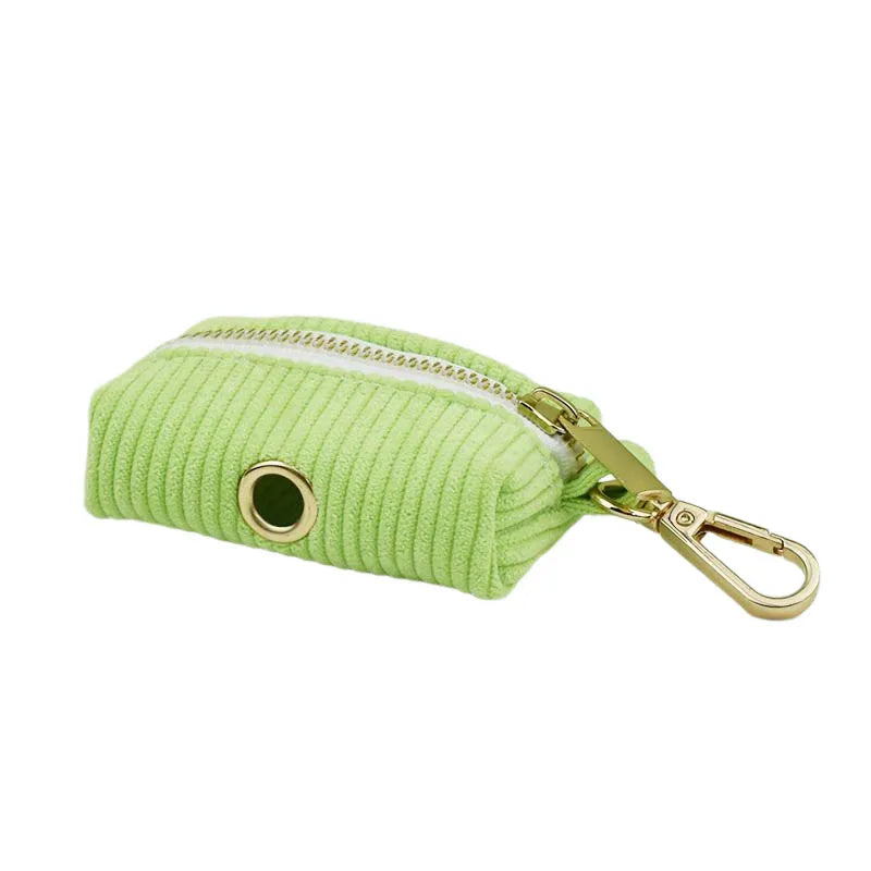 Apple Fruit Green Corduroy Personalized Dog Collar, Leash & Harness Set