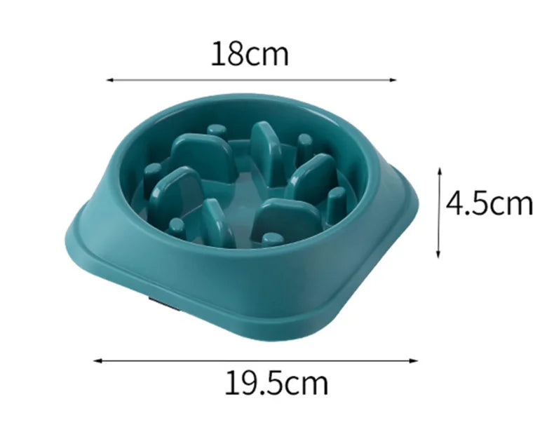 Slow Feeder Pet Bowl – Anti-Choking, Non-Slip Design for Dogs & Cats