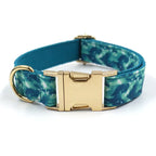DDPaws Collar / XS Blue tie-dye Printed Set
