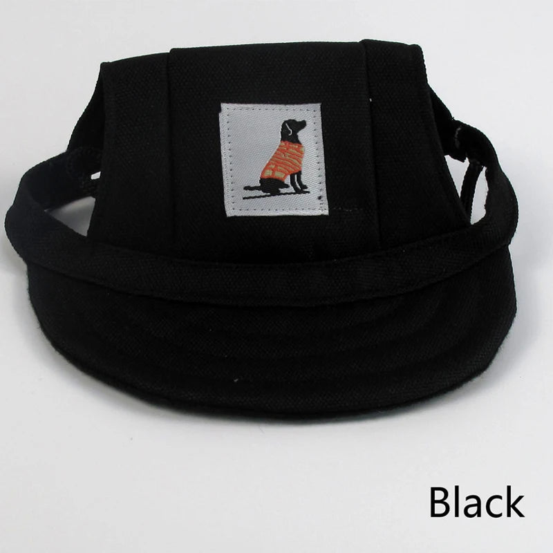 Dog Sun Hat – Adjustable Canvas Baseball Cap for Small & Medium Dogs
