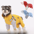 Waterproof Hooded Dog Raincoat – Lightweight Reflective Jacket for All Breed