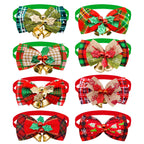 Christmas Dog Collar with Bell & Tie – Festive Adjustable Collar for Dogs & Cats