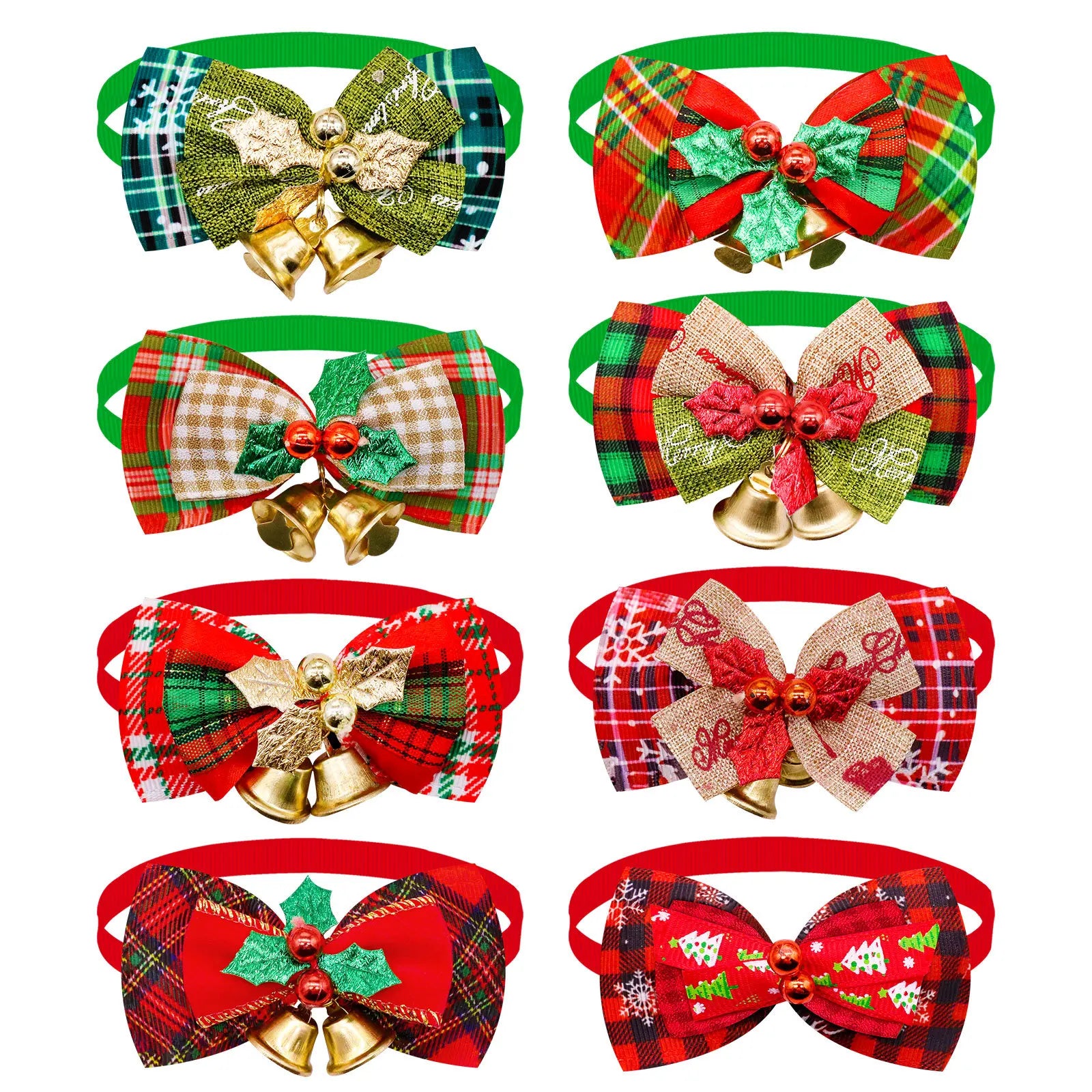 Christmas Dog Collar with Bell & Tie – Festive Adjustable Collar for Dogs & Cats