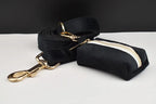 Black Velvet Personalized Dog Collar, Leash & Harness Set