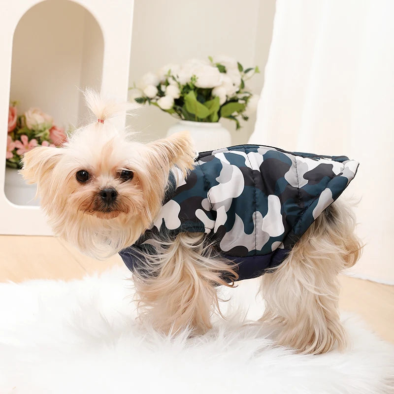 Waterproof Dog Coat – Warm Winter Jacket with D-Ring for Small & Medium Pets