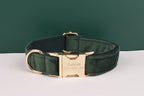 Velvet Personalized Dog Collar, Leash & Harness Set