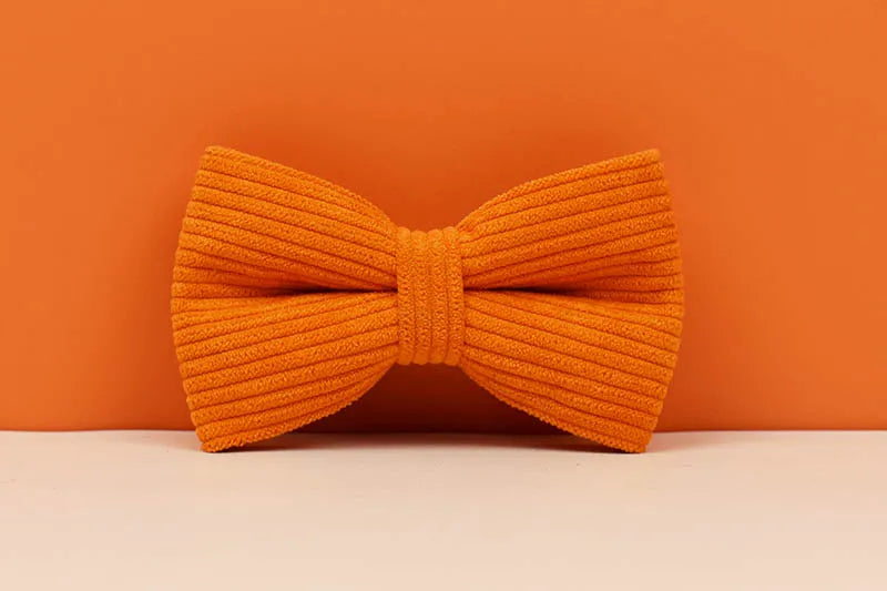 Orange Corduroy Personalized Dog Collar, Leash & Harness Set