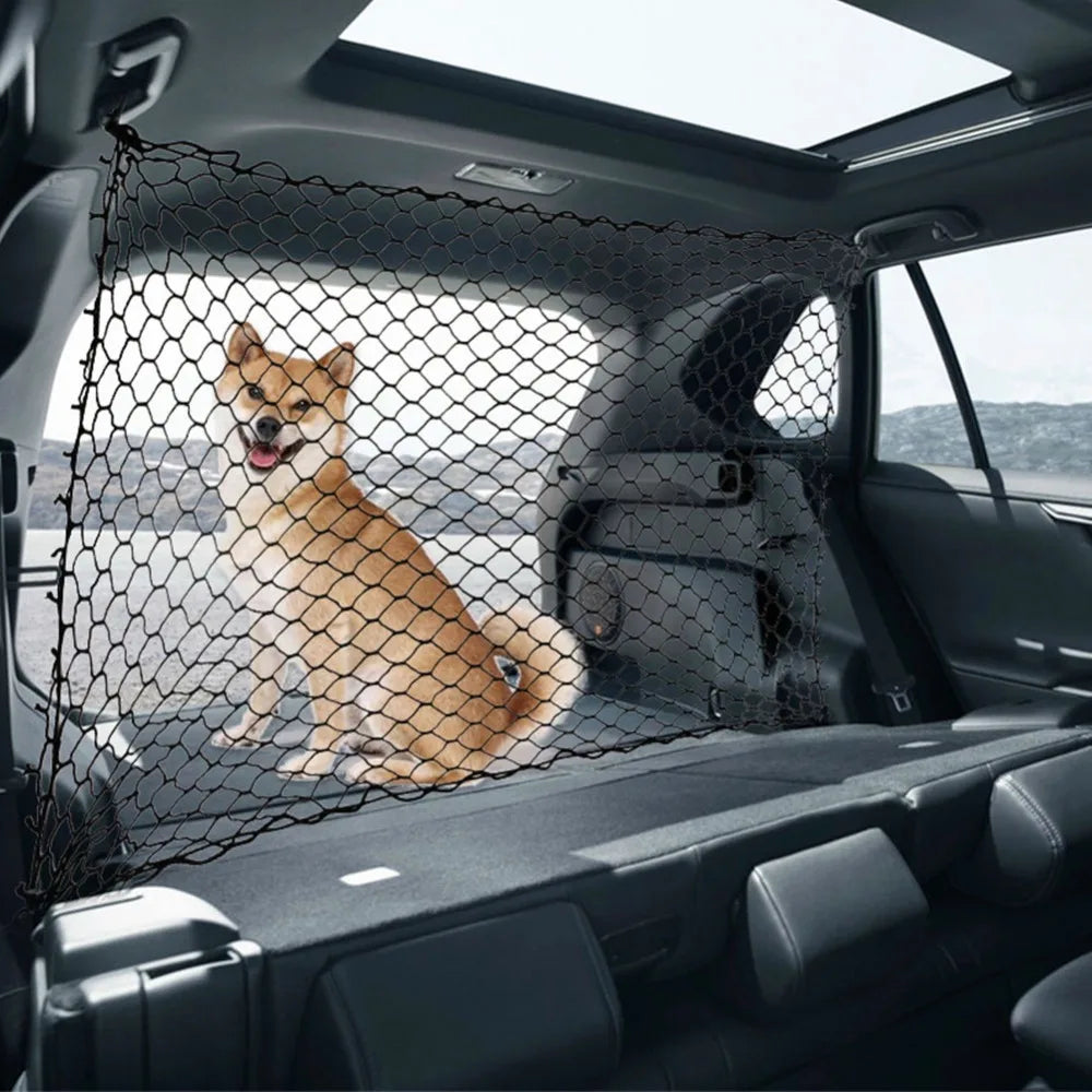 Car Trunk Pet Safety Net – Elastic Isolation Fence for Dogs
