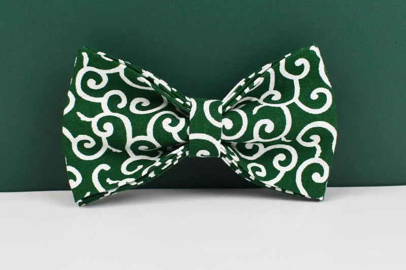 Green Soft Cotton Personalized Dog Collar, Leash & Harness Set