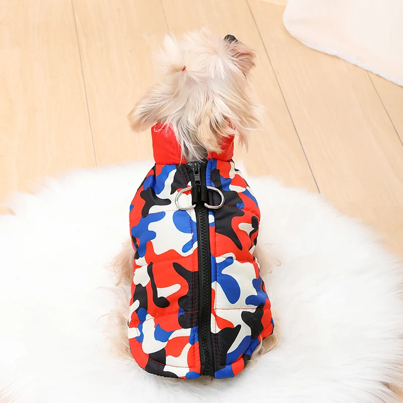 Waterproof Dog Coat – Warm Winter Jacket with D-Ring for Small & Medium Pets